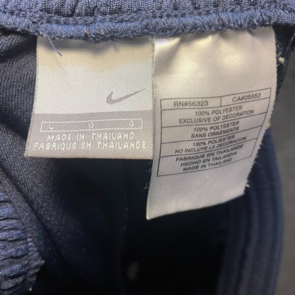 Y2K Nike Track Pants Mens LG Navy Gold Ankle Zip Sweatpants Silver Tag Vintage - Picture 3 of 7
